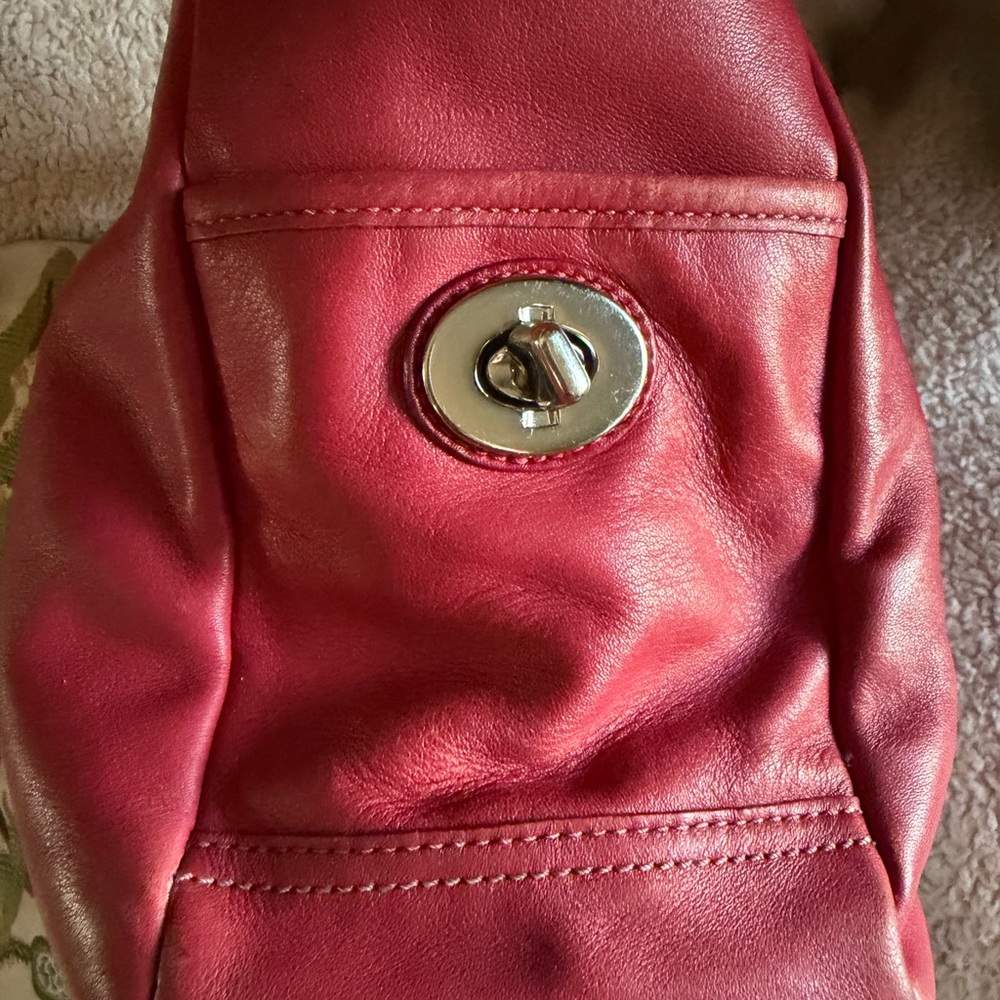 Coach Ashley Y2K Vintage Cherry Leather Shoulder Bag with Cherry Charm F13759 - Picture 8 of 15